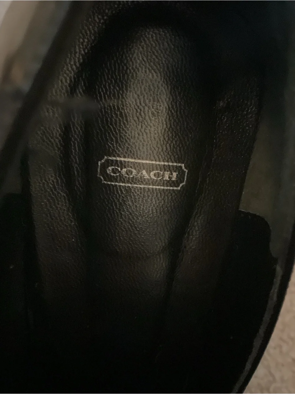 Coach Vintage Black Leather Square-Toe Block Heel Pumps Heels Dress Shoes sz 8